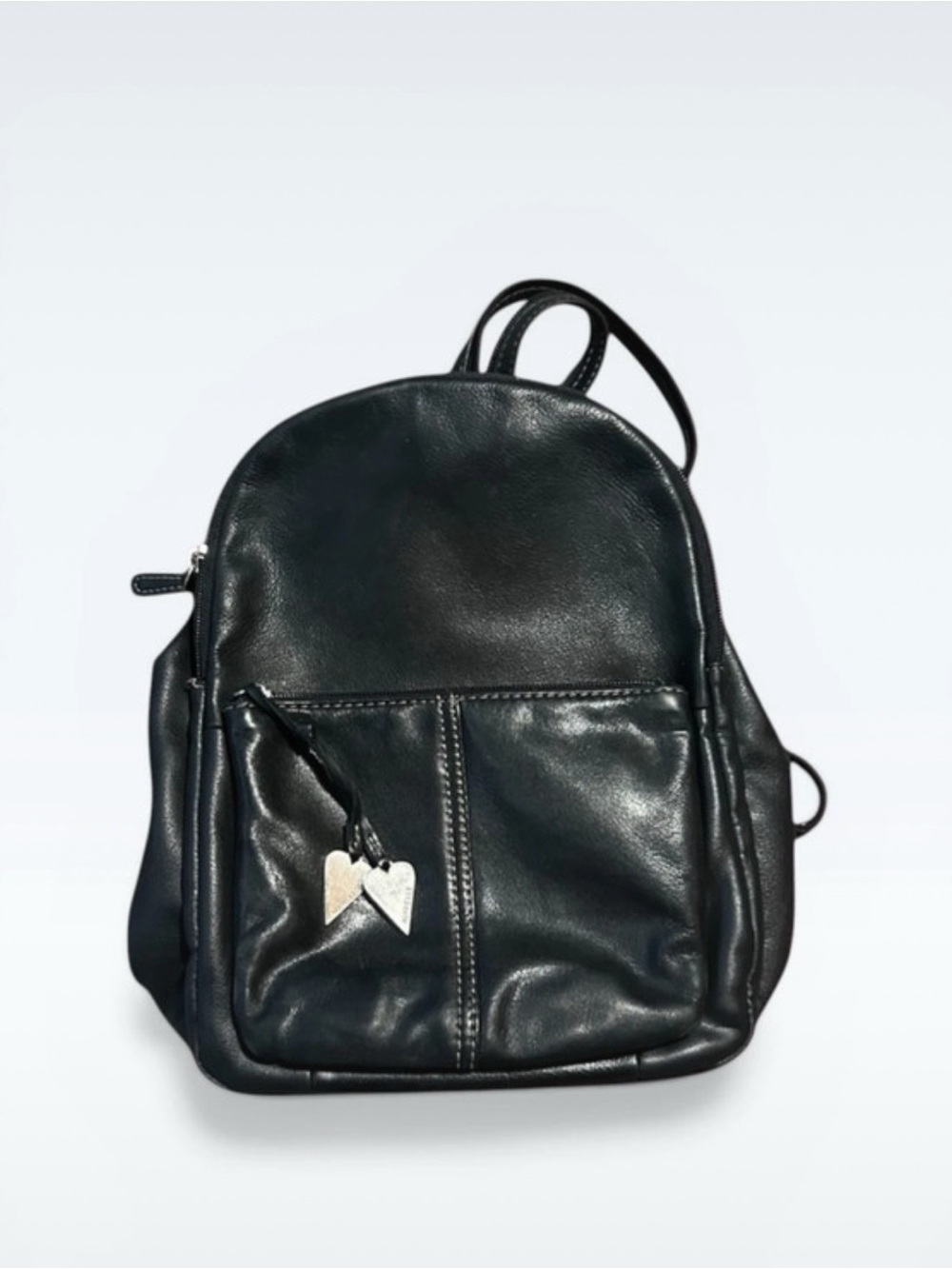 vintage heart charm backpack purse